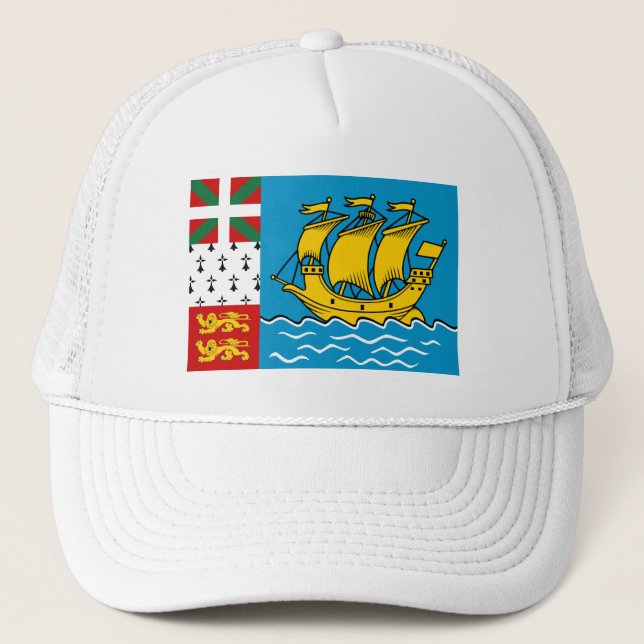 Saint Pierre and Miquelon Flag Trucker Hat (Front)
