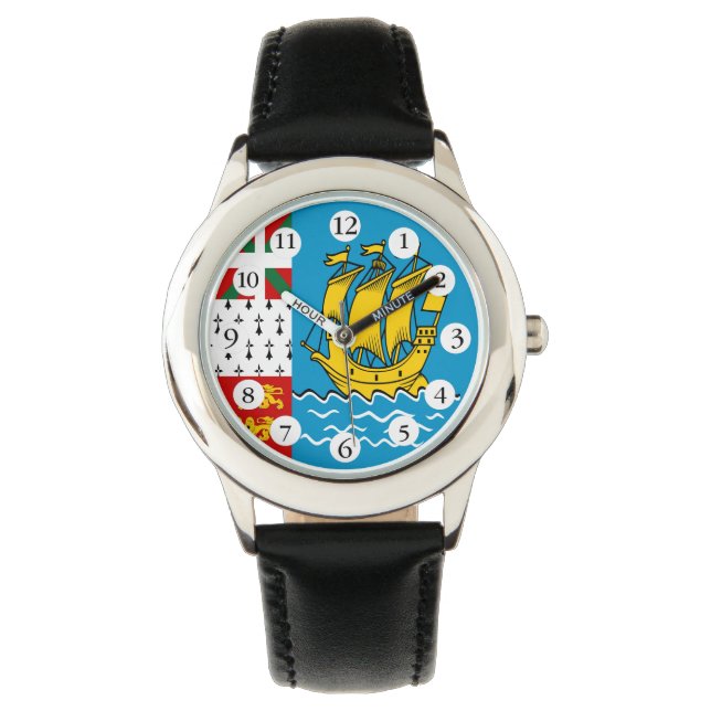 Saint Pierre and Miquelon Flag Watch (Front)