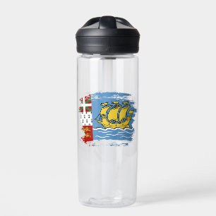 Saint Pierre and Miquelon flag Water Bottle