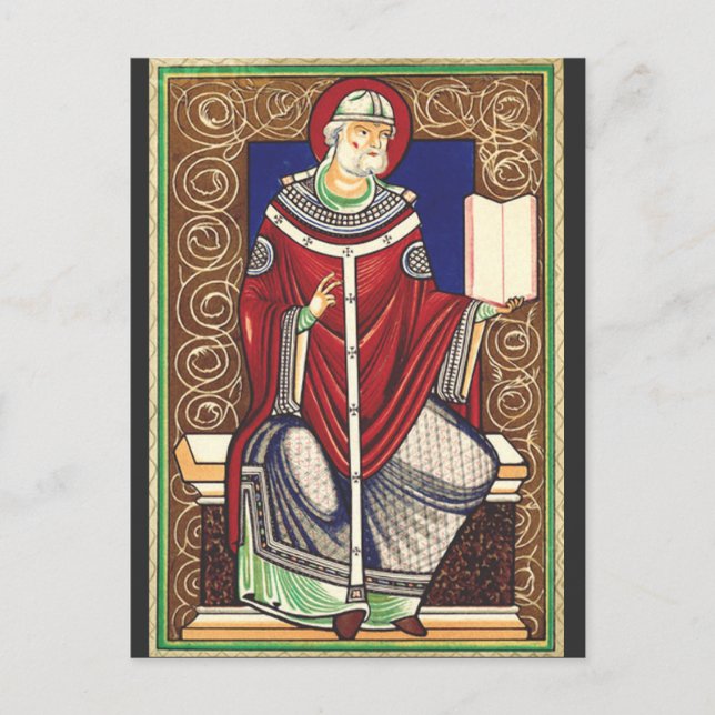  Saint Pope Gregory the Great Holiday Postcard (Front)