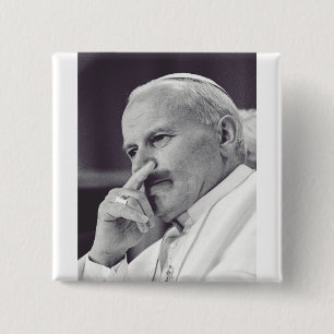 Saint Pope John Paul II 15 Cm Square Badge