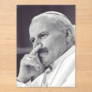 Saint Pope John Paul II  Acrylic Invitations