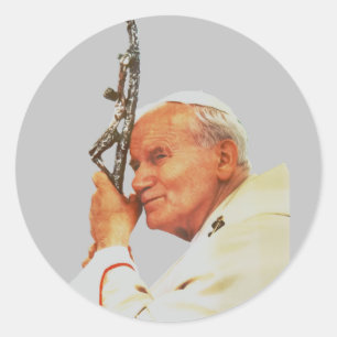 Saint Pope John Paul II Classic Round Sticker