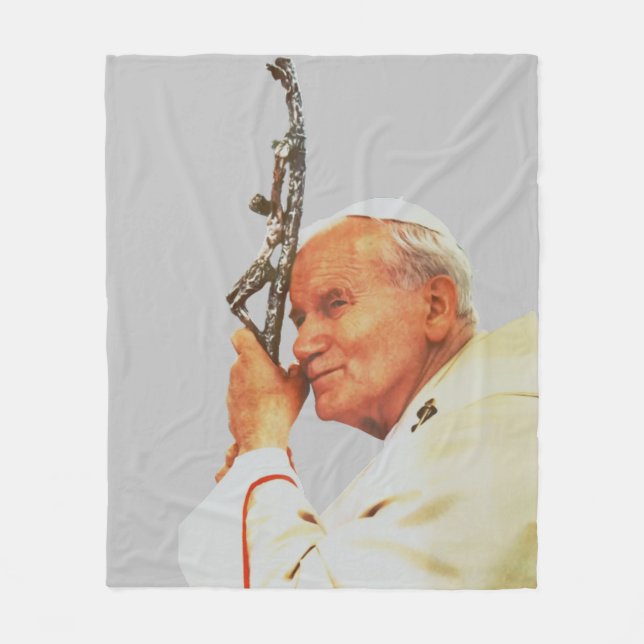 Saint Pope John Paul II  Fleece Blanket (Front)