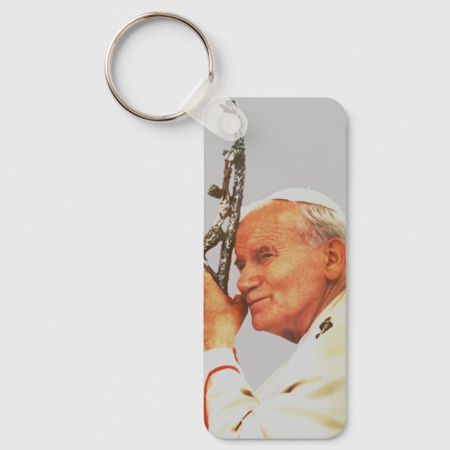 Saint Pope John Paul II  Key Ring (Front)