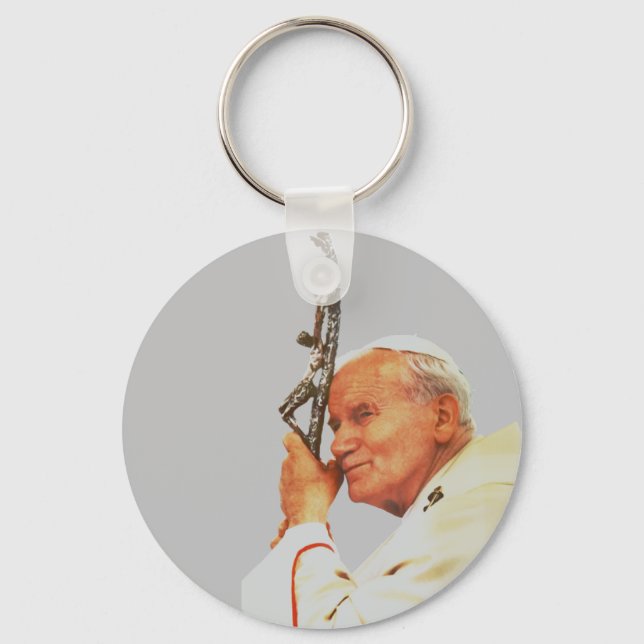 Saint Pope John Paul II  Key Ring (Front)