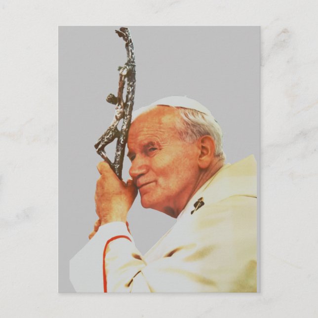 Saint Pope John Paul II Postcard (Front)