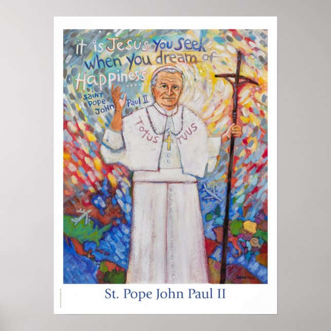 Saint Pope John Paul II poster (Front)