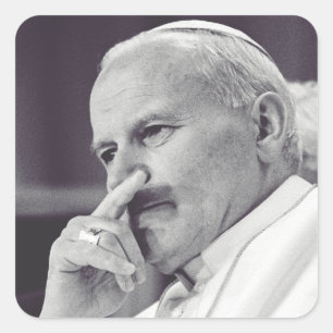 Saint Pope John Paul II Square Sticker