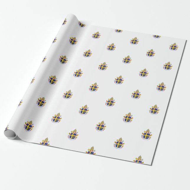 Saint Pope John Paul II Wrapping Paper (Unrolled)