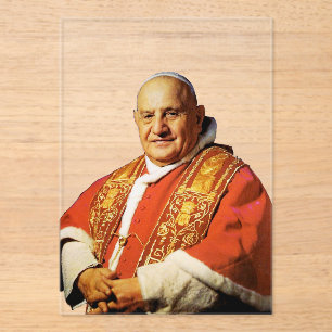 Saint Pope John XXIII head of the Catholic Church Acrylic Invitations