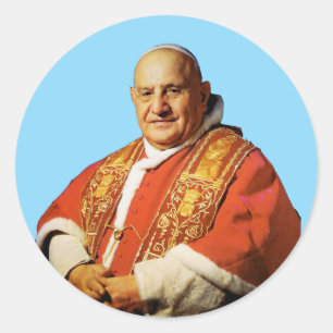 Saint Pope John XXIII head of the Catholic Church Classic Round Sticker