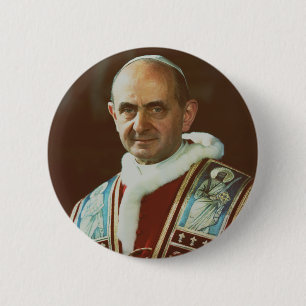 Saint Pope Paul VI Bishop of Rome 6 Cm Round Badge