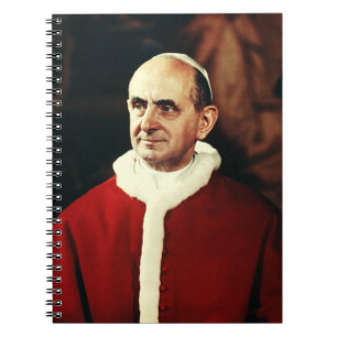 Saint Pope Paul VI head of the Catholic Church Notebook