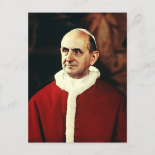 Saint Pope Paul VI head of the Catholic Church  Postcard