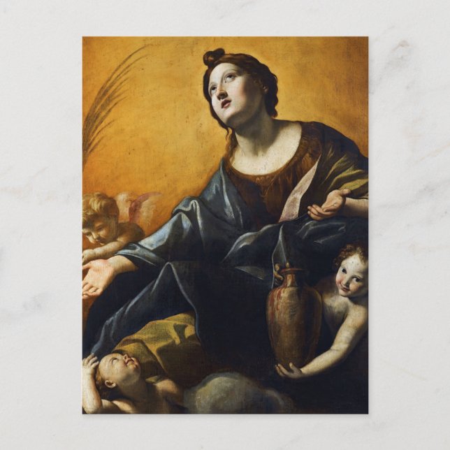 Saint Praxedis by Giovanni Lanfranco Postcard (Front)