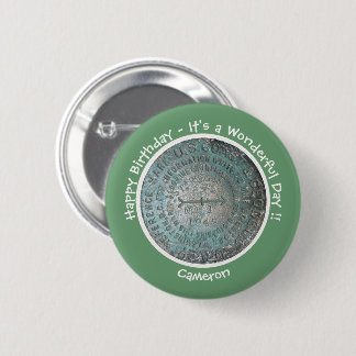 Saint Regis Mountain USGS Benchmark Party Items 6 Cm Round Badge