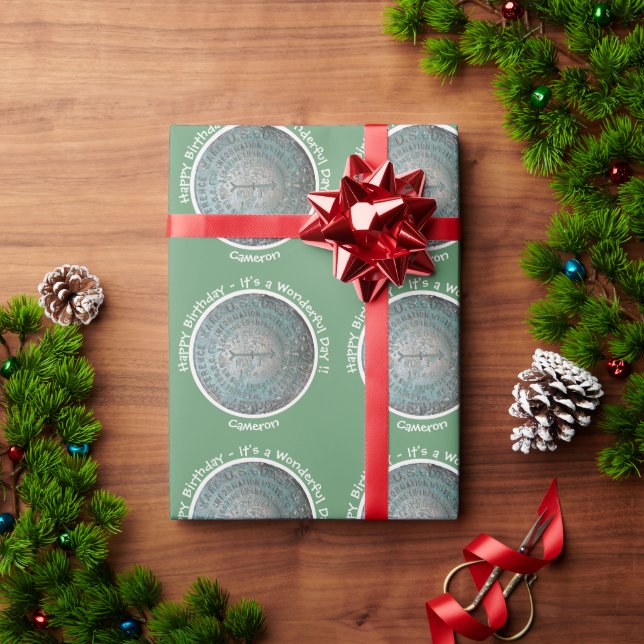 Saint Regis Mountain USGS Benchmark Party Items Wrapping Paper (Holiday Gift)