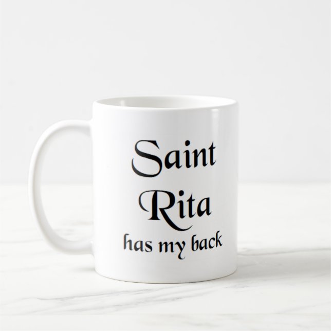 saint rita coffee mug (Left)