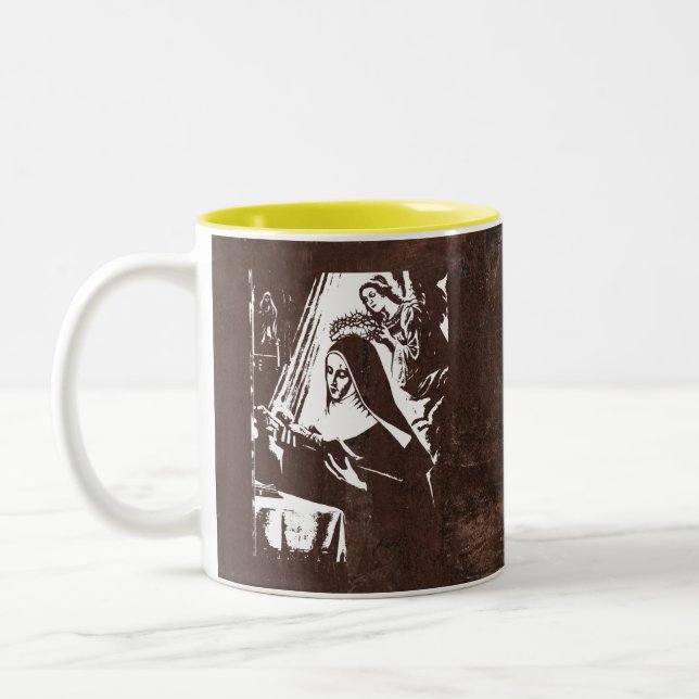 Saint Rita Two-Tone Coffee Mug (Left)