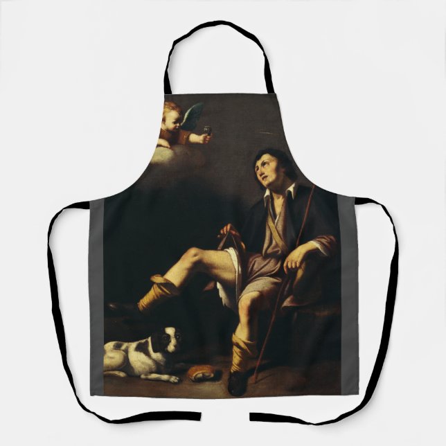 Saint Roch and the Angel Baroque Art Masterpiece Apron (Front)