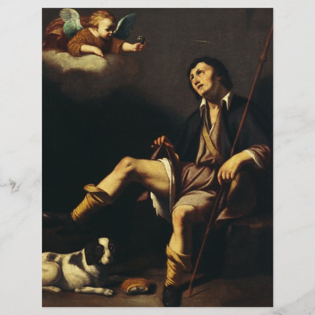 Saint Roch and the Angel Baroque Art Masterpiece Flyer (Front)