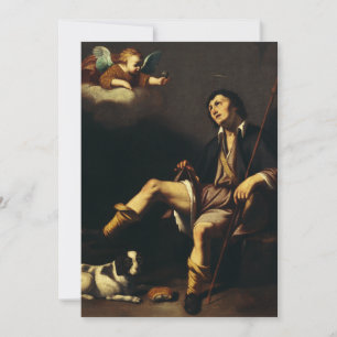 Saint Roch and the Angel by Guy François Holiday Card