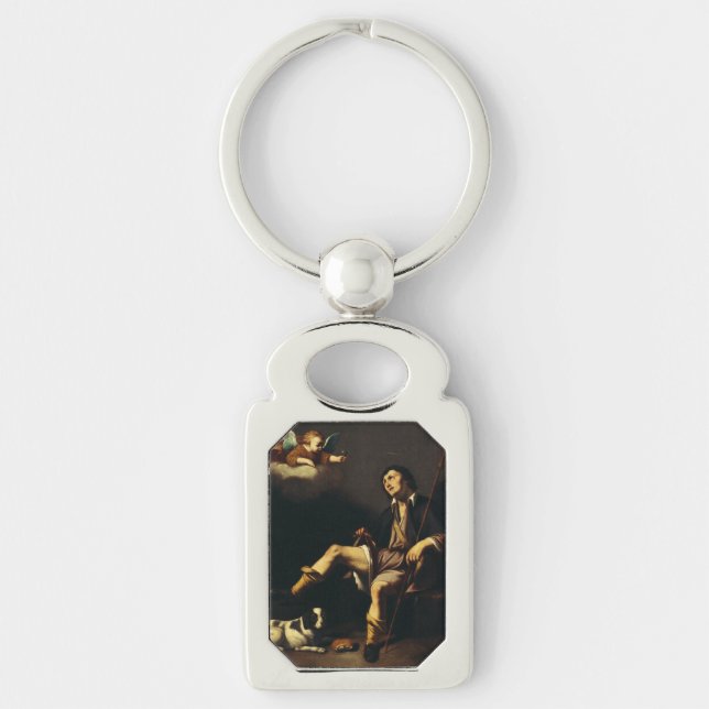 Saint Roch and the Angel by Guy François Key Ring (Front)