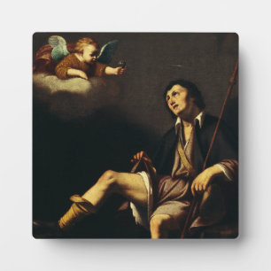 Saint Roch and the Angel by Guy François Plaque