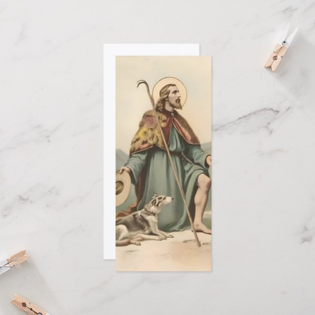 Saint Roch Greeting Card (Front/Back In Situ)