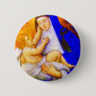 SAINT ROSE OF LIMA 6 CM ROUND BADGE