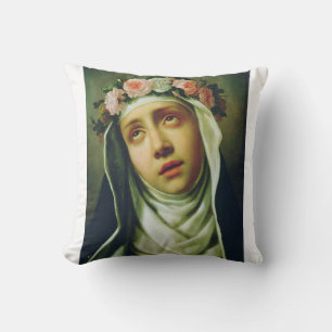 Saint Rose of Lima by Francesco de Mura Cushion