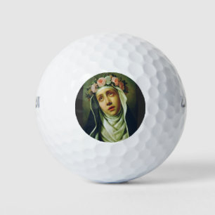 Saint Rose of Lima by Francesco de Mura Golf Balls