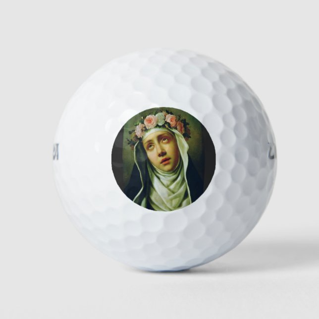Saint Rose of Lima by Francesco de Mura Golf Balls (Front)