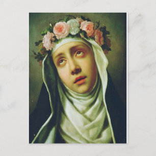 Saint Rose of Lima by Francesco de Mura Holiday Postcard