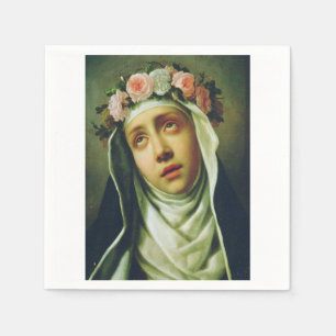 Saint Rose of Lima by Francesco de Mura Napkin