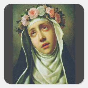 Saint Rose of Lima by Francesco de Mura Square Sticker