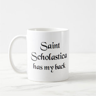 saint scholastica coffee mug