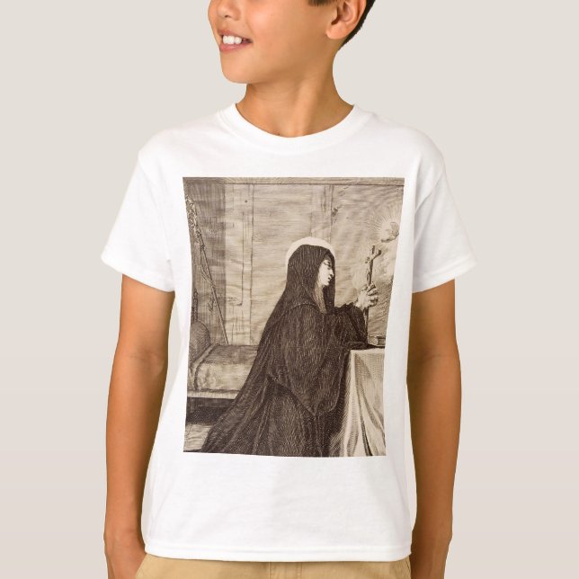 Saint Scholastica Patroness of school T-Shirt (Front)