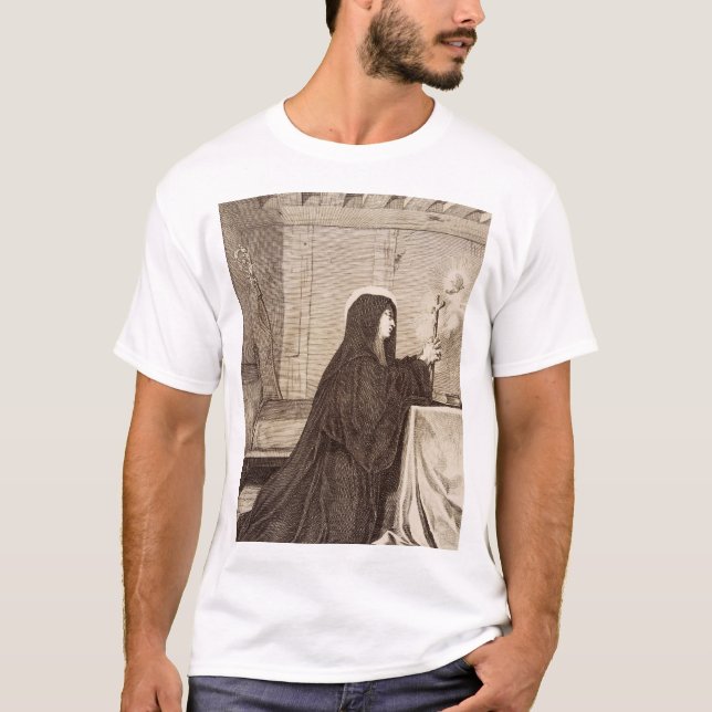 Saint Scholastica Patroness of school T-Shirt (Front)