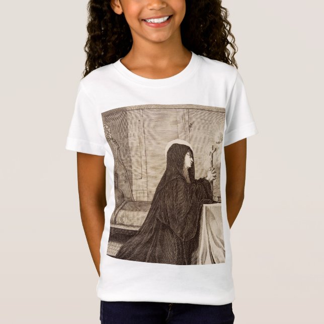 Saint Scholastica Patroness of school T-Shirt (Front)