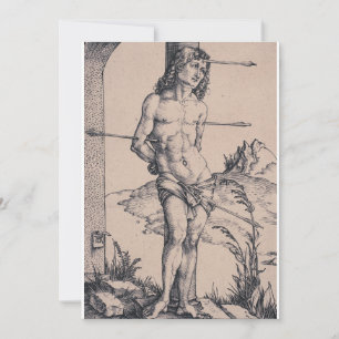 Saint Sebastian Bound to the Column Holiday Card
