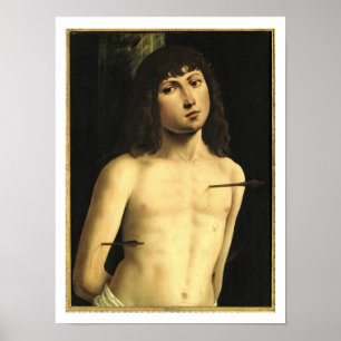 Saint Sebastian, c.1490s (tempera on panel) Poster