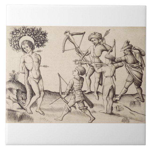 Saint Sebastian Captain of the Praetorian Tile (Front)