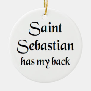 saint sebastian ceramic tree decoration