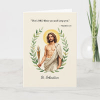 Saint Sebastian God's Peace and Blessings Scriptur