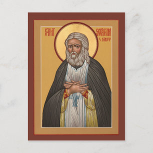 Saint Seraphim of Sarov Prayer Card