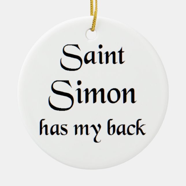 saint simon coffee mug ceramic tree decoration (Front)