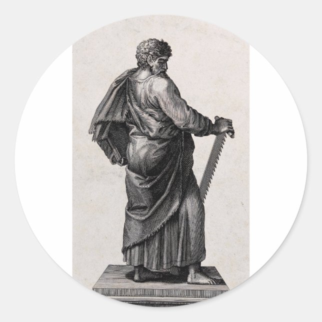 Saint Simon the Zealot Apostle and Preacher Classic Round Sticker (Front)