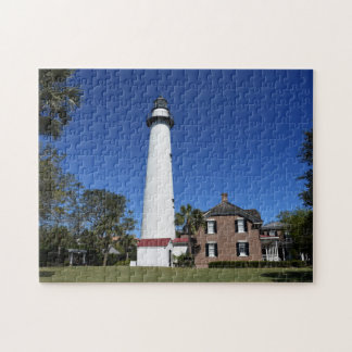 Saint Simons Island Lighthouse created into a Jigsaw Puzzle